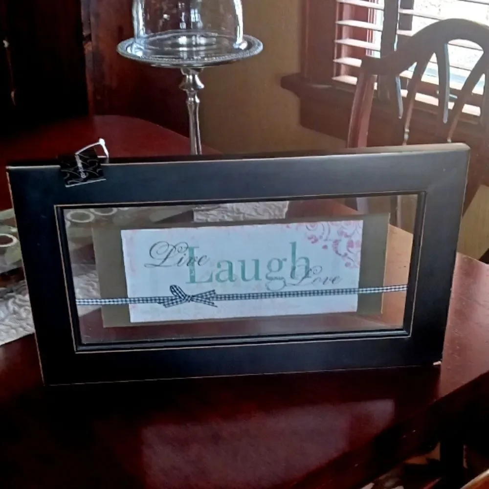 LIVE LAUGH LOVE Picture in Frame NWT